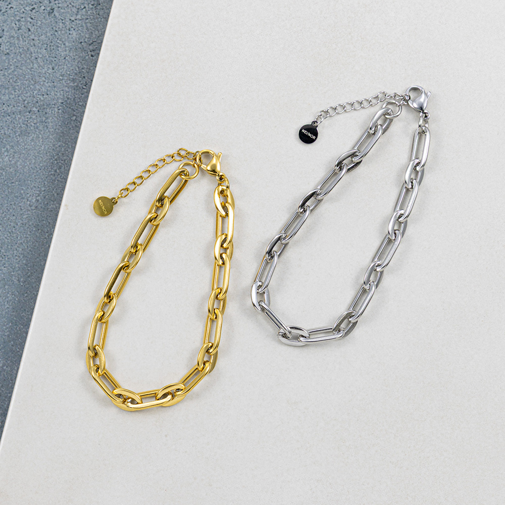 オーバルチェーンブレスレット