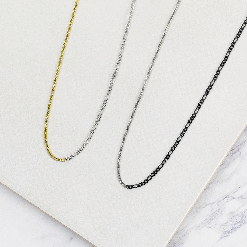 2トーンチェーン切替ネックレス