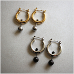 コンビカラーフープピアス